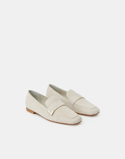LAFAYETTE 148 SUEDE EVE LOAFER-ALMOND