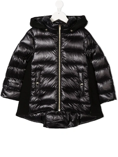 HERNO CONTRAST-PANEL PADDED COAT