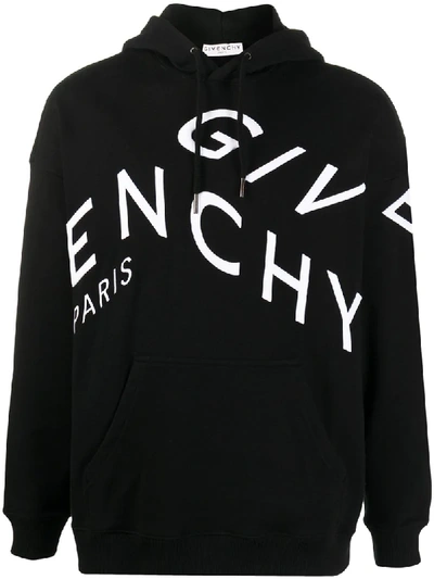 GIVENCHY REFRACTED LOGO EMBROIDERY HOODIE
