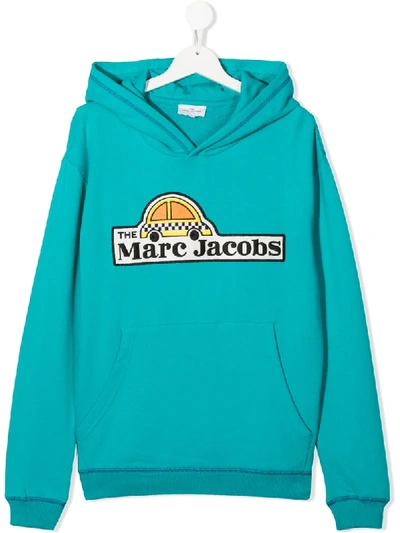 LITTLE MARC JACOBS TEEN EMBROIDERED LOGO HOODIE