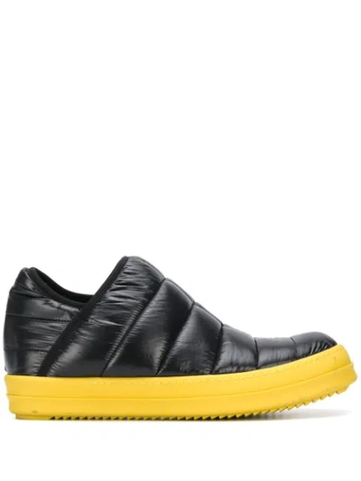RICK OWENS DRKSHDW QUILTED COLOUR-BLOCK SNEAKERS