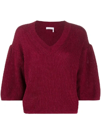 SEE BY CHLOÉ FLARED KNITTED JUMPER