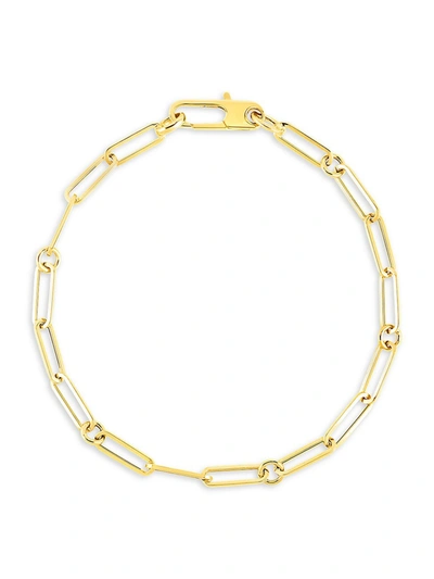 ROBERTO COIN WOMEN'S 18K YELLOW GOLD PAPERCLIP CHAIN BRACELET