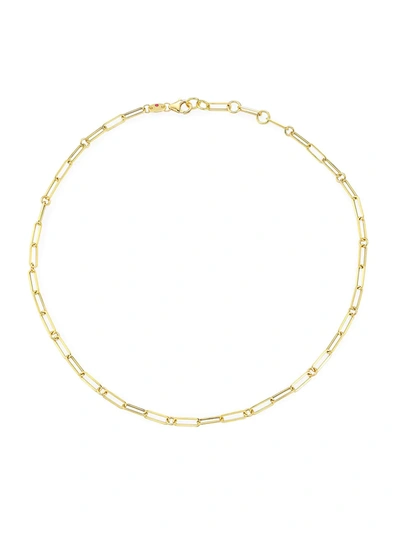 ROBERTO COIN 18K YELLOW GOLD PAPERCLIP CHAIN NECKLACE, 17"