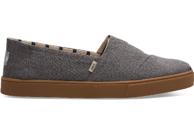 TOMS SHADE GREY HERITAGE MEN'S CUPSOLE CLASSICS VENICE COLLECTION SLIP-ON SHOES