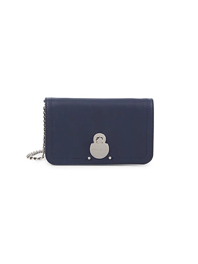 LONGCHAMP CAVALCADE LEATHER WALLET-ON-CHAIN