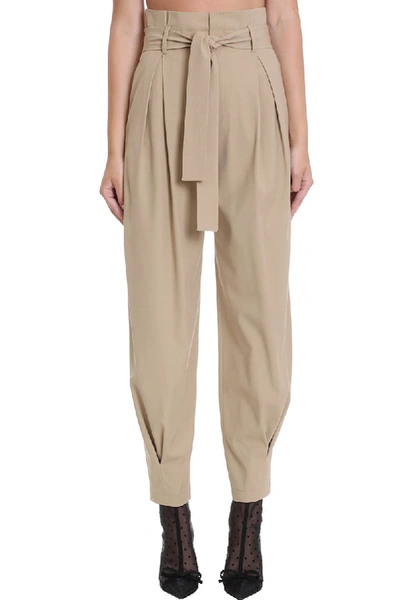 RED VALENTINO PANTS IN BEIGE COTTON