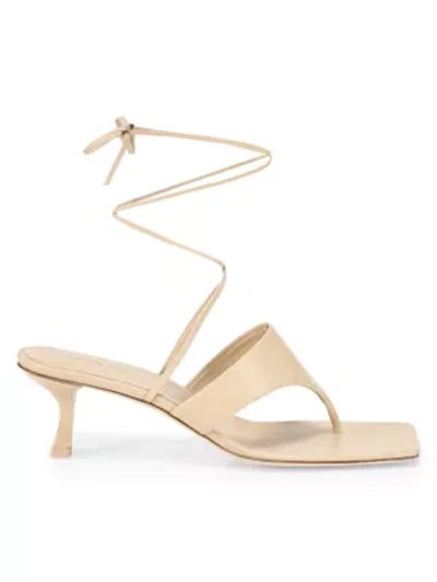 CULT GAIA Vicky Ankle-Wrap Leather Sandals