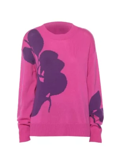 VALENTINO Wool & Cashmere Floral Knit Sweater