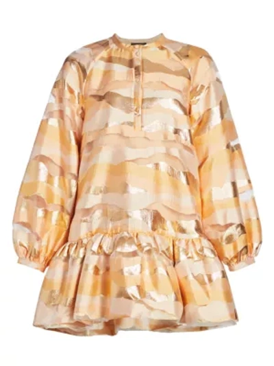 STINE GOYA Blouson-Sleeve Mini Dress
