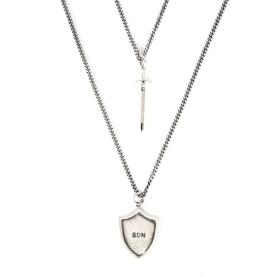SERGE DENIMES SILVER ARMOUR NECKLACE