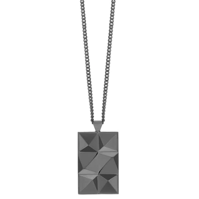 NORTHSKULL In 'N' Out Necklace In Gunmetal Black