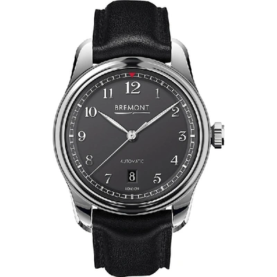 BREMONT AIRCO MACH 2 AUTOMATIC STAINLESS STEEL AND LEATHER STRAP WATCH