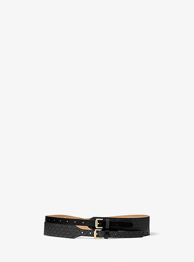 MICHAEL KORS 3-IN-1 LOGO AND SMOOTH BELT