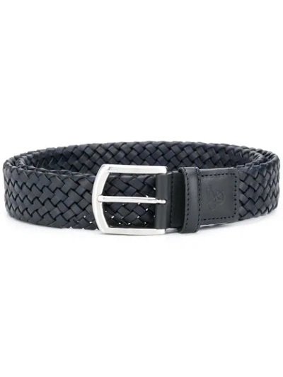CANALI WOVEN LEATHER BELT