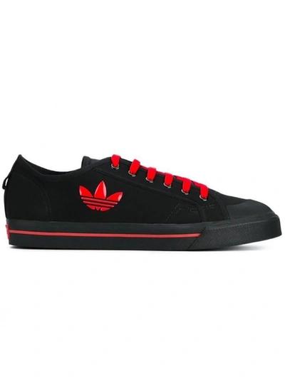 ADIDAS ORIGINALS X Raf Simons Black And Red Matrix Spirit Sneakers