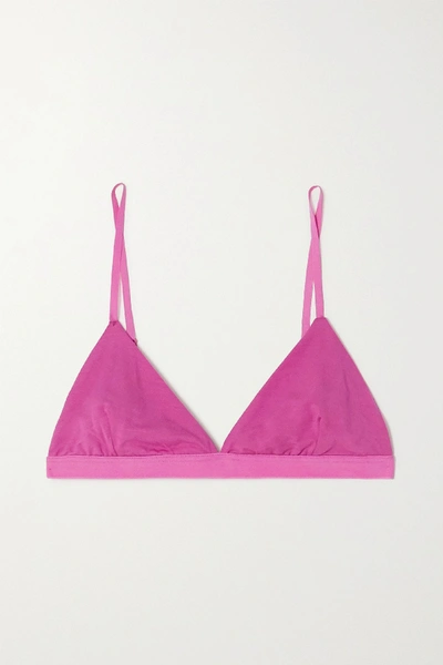 BASERANGE + NET SUSTAIN MISSISSIPPI STRETCH-BAMBOO SOFT-CUP TRIANGLE BRA