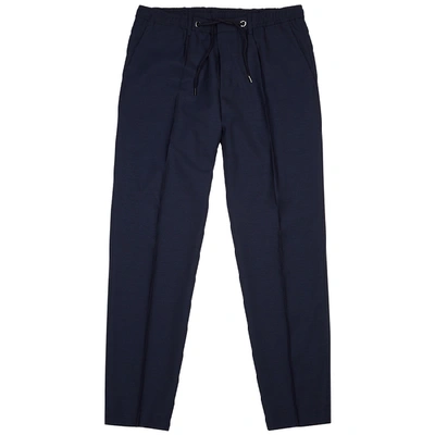 HUGO BOSS BARDON NAVY WOOL TROUSERS
