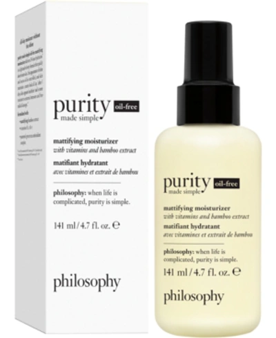 PHILOSOPHY DI LORENZO SERAFINI PURITY MADE SIMPLE OIL-FREE MATTIFYING MOISTURIZER, 4.7-OZ.