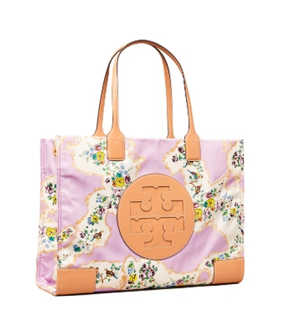 Tory Burch Pink Porcelain Floral Ella Satin Tote