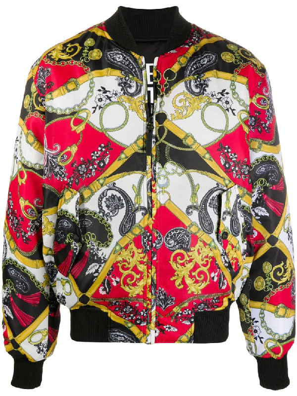 red versace bomber jacket