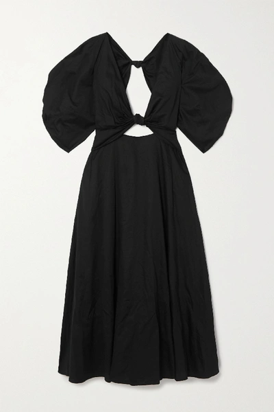 MARA HOFFMAN NET SUSTAIN LEILA KNOTTED ORGANIC COTTON-POPLIN MAXI DRESS