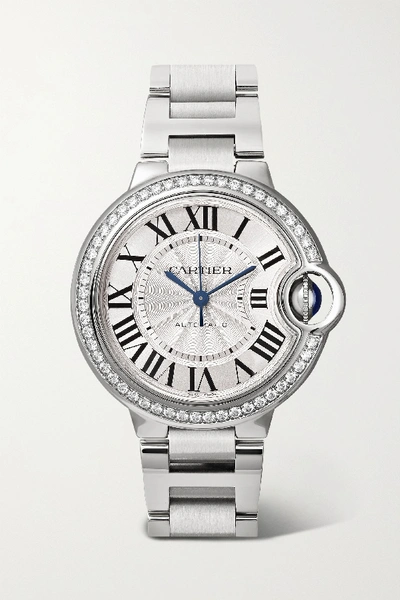 CARTIER Ballon Bleu de Cartier Automatic 36mm stainless steel and diamond watch