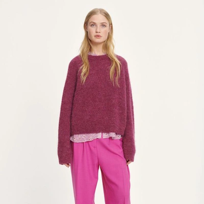 SAMSOE & SAMSOE SAMSØE SAMSØE NETA CREW NECK - PURPLE JASPER