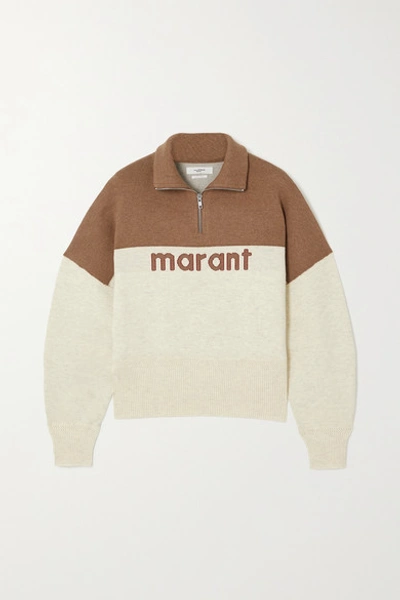 ISABEL MARANT ÉTOILE LINN INTARSIA KNITTED SWEATER