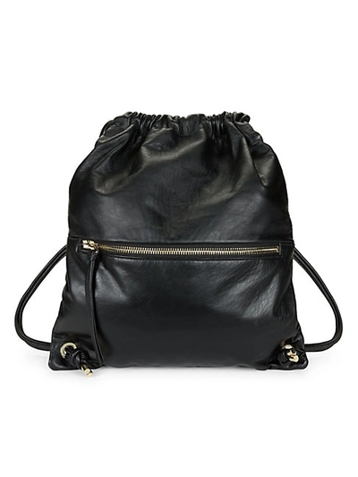 VINCE CAMUTO LEATHER DRAWSTRING BACKPACK