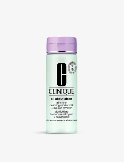 CLINIQUE ALL ABOUT CLEAN SKIN TYPES 1 & 2 CLEANSING MICELLAR MILK AND MAKE-UP REMOVER 200ML