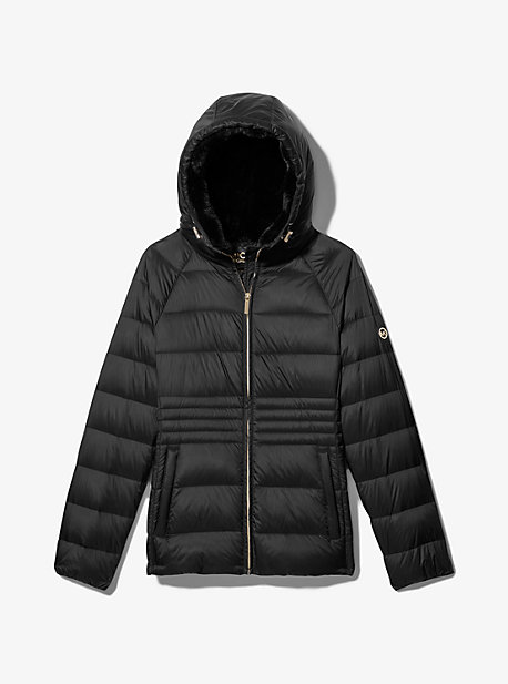 michael kors quilted nylon hooded vest