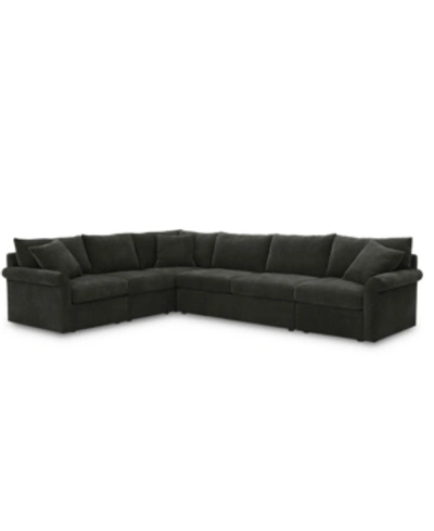 FURNITURE CLOSEOUT! WEDPORT 5-PC. FABRIC "L" SHAPE MODULAR SECTIONAL, CREATED FOR MACY'S