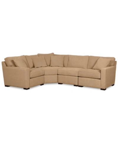 FURNITURE RADLEY FABRIC 4-PIECE SECTIONAL SOFA, CREATED FOR MACY'S