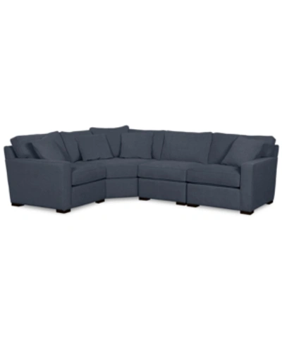 FURNITURE RADLEY FABRIC 4-PIECE SECTIONAL SOFA, CREATED FOR MACY'S