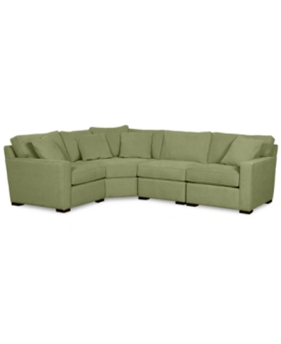 FURNITURE RADLEY FABRIC 4-PIECE SECTIONAL SOFA, CREATED FOR MACY'S