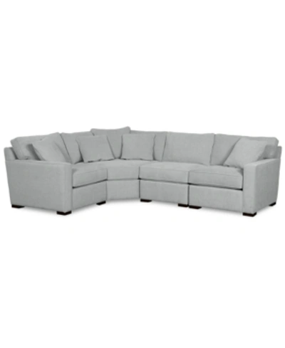 FURNITURE RADLEY FABRIC 4-PIECE SECTIONAL SOFA, CREATED FOR MACY'S