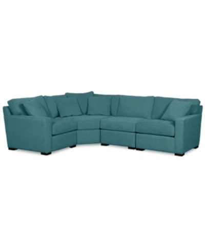 FURNITURE RADLEY FABRIC 4-PIECE SECTIONAL SOFA, CREATED FOR MACY'S