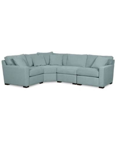 FURNITURE RADLEY FABRIC 4-PIECE SECTIONAL SOFA, CREATED FOR MACY'S