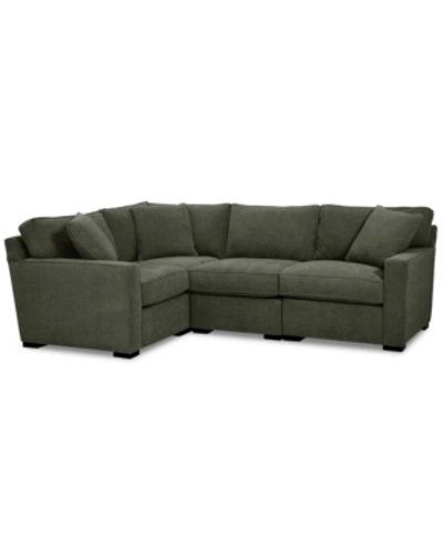 FURNITURE RADLEY FABRIC 4-PC. SECTIONAL SOFA WITH CORNER PIECE, CREATED FOR MACY'S