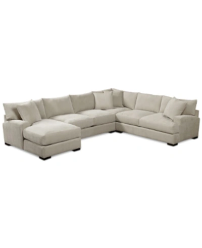 FURNITURE CLOSEOUT! RHYDER 4-PC. 112" FABRIC SECTIONAL SOFA WITH CHAISE, CREATED FOR MACY'S