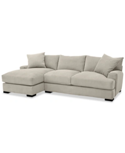 FURNITURE CLOSEOUT! RHYDER 2-PC. FABRIC SECTIONAL SOFA WITH CHAISE, CREATED FOR MACY'S