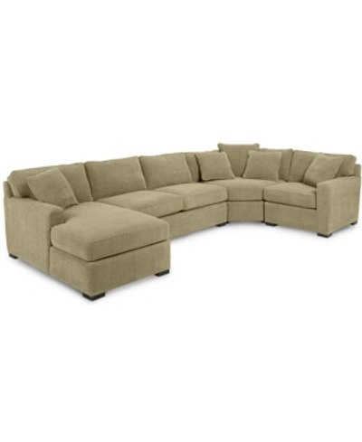 FURNITURE RADLEY 4-PC. FABRIC CHAISE SECTIONAL SOFA WITH WEDGE PIECE, CREATED FOR MACY'S