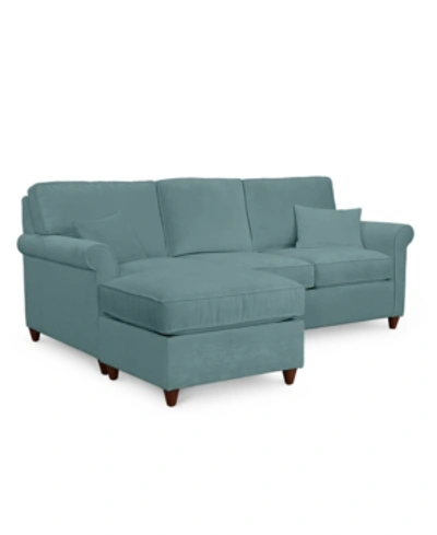 FURNITURE LIDIA 82" FABRIC 2-PC. REVERSIBLE CHAISE SECTIONAL SOFA WITH STORAGE OTTOMAN