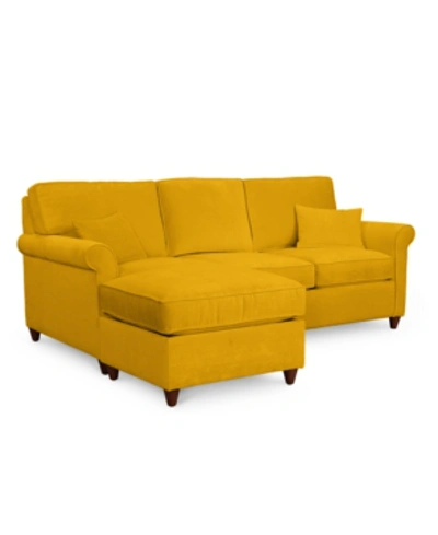 FURNITURE LIDIA 82" FABRIC 2-PC. REVERSIBLE CHAISE SECTIONAL SOFA WITH STORAGE OTTOMAN