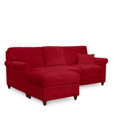 FURNITURE LIDIA 82" FABRIC 2-PC. REVERSIBLE CHAISE SECTIONAL SOFA WITH STORAGE OTTOMAN