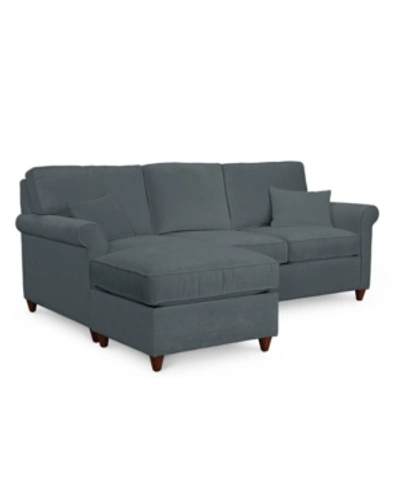 FURNITURE LIDIA 82" FABRIC 2-PC. REVERSIBLE CHAISE SECTIONAL SOFA WITH STORAGE OTTOMAN