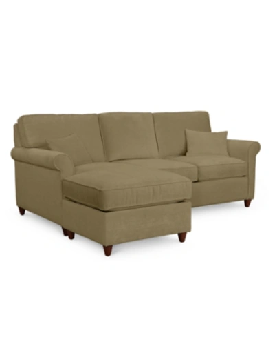 FURNITURE LIDIA 82" FABRIC 2-PC. REVERSIBLE CHAISE SECTIONAL SOFA WITH STORAGE OTTOMAN