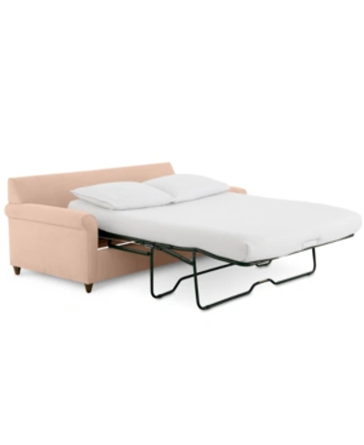 FURNITURE LIDIA 82" FABRIC 2-PC. CHAISE SECTIONAL QUEEN SLEEPER SOFA WITH STORAGE OTTOMAN