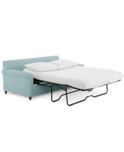 FURNITURE LIDIA 82" FABRIC 2-PC. CHAISE SECTIONAL QUEEN SLEEPER SOFA WITH STORAGE OTTOMAN